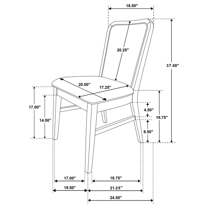 Croyden Dining Side Chair Weathered Natural (Set of 2)