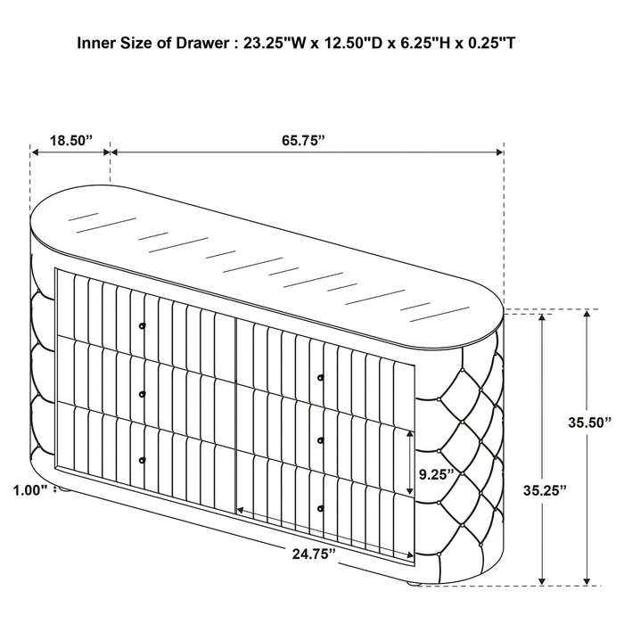 Sonya 4-piece Upholstered Queen Bedroom Set Ivory
