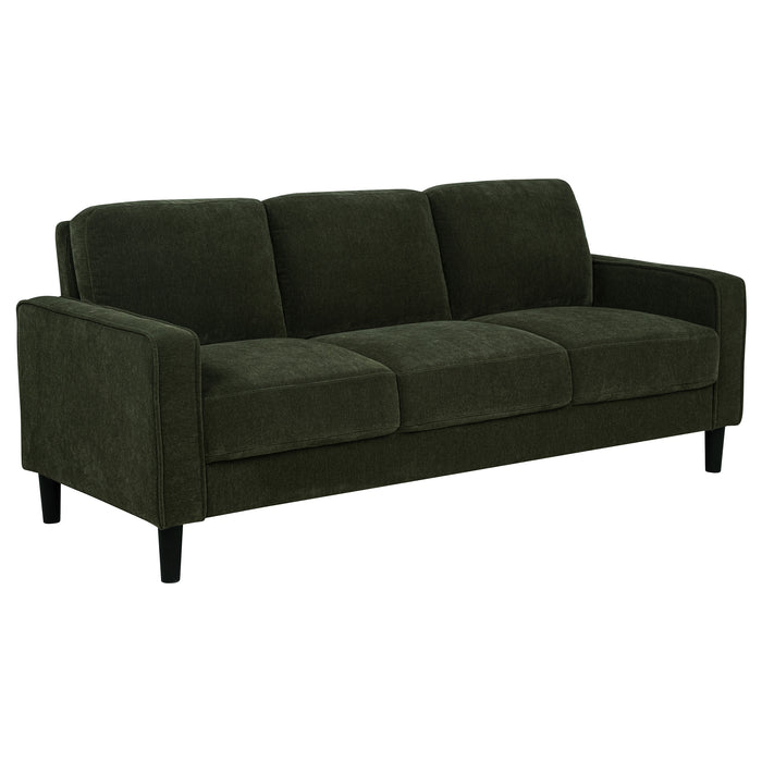 Ruth 2-piece Fabric Upholstered Track Arm Sofa Matcha Green