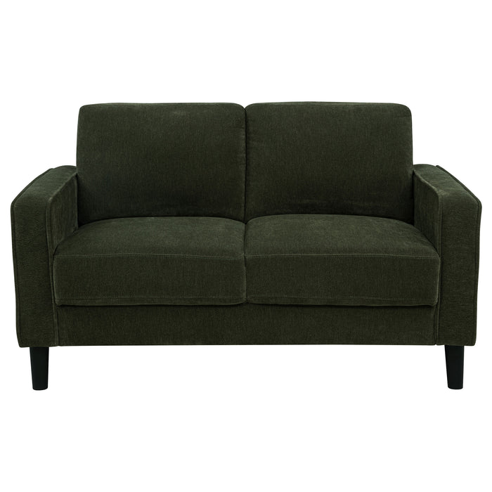 Ruth 2-piece Fabric Upholstered Track Arm Sofa Matcha Green