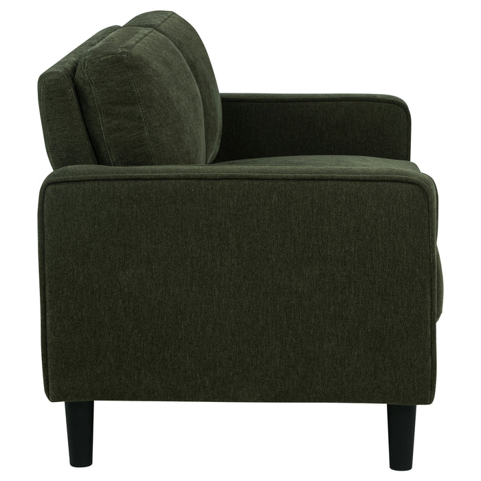 Ruth 2-piece Fabric Upholstered Track Arm Sofa Matcha Green