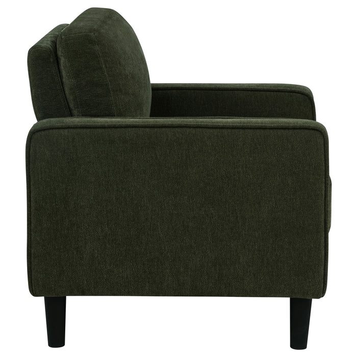 Ruth 3-piece Fabric Upholstered Track Arm Sofa Matcha Green