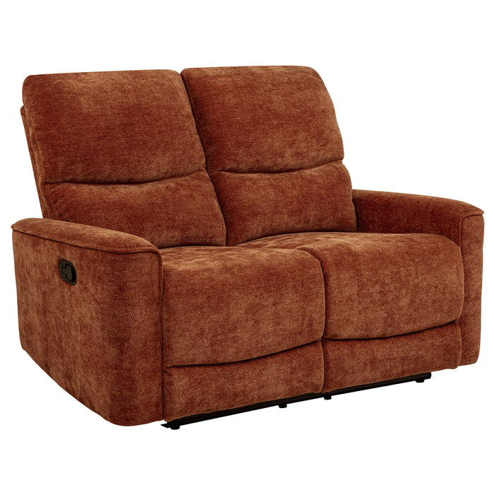 Navarro 2-piece Upholstered Reclining Sofa Set Orange