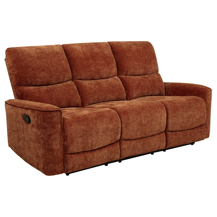 Navarro 3-piece Upholstered Reclining Sofa Set Orange