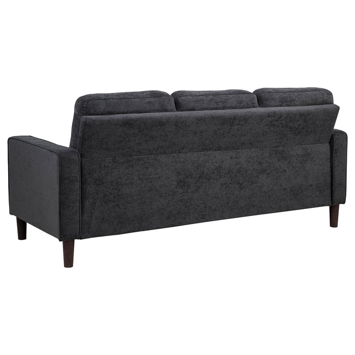 Bowen II Fabric Upholstered Track Arm Sofa Steel Grey
