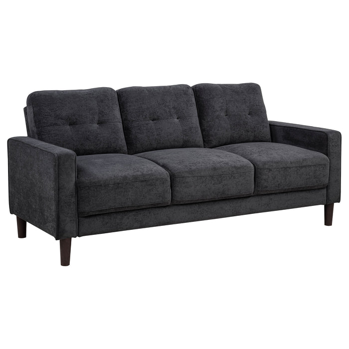 Bowen II 2-piece Upholstered Track Arm Sofa Set Steel Grey