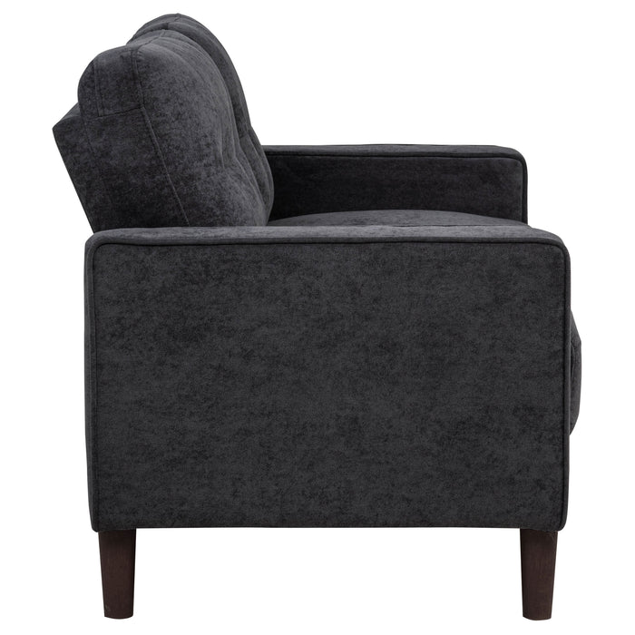 Bowen II 2-piece Upholstered Track Arm Sofa Set Steel Grey