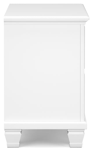 Fortman Twin Panel Bed with Mirrored Dresser, Chest and Nightstand