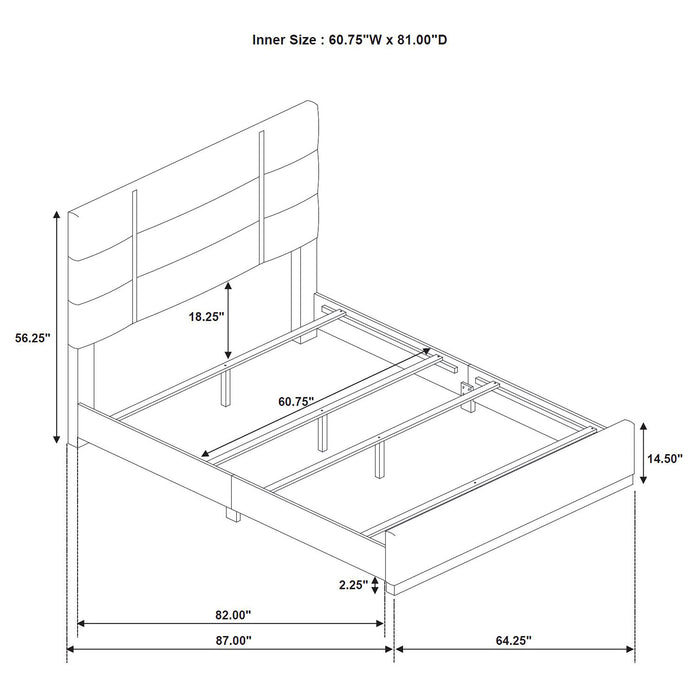 Ines 5-piece Queen Bedroom Set Navy and White High Gloss