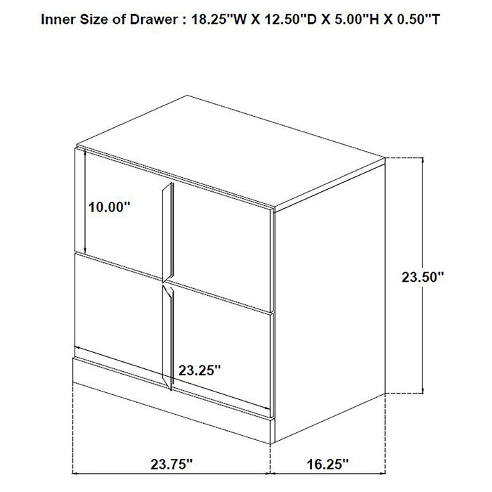 Ines 5-piece Queen Bedroom Set Navy and White High Gloss