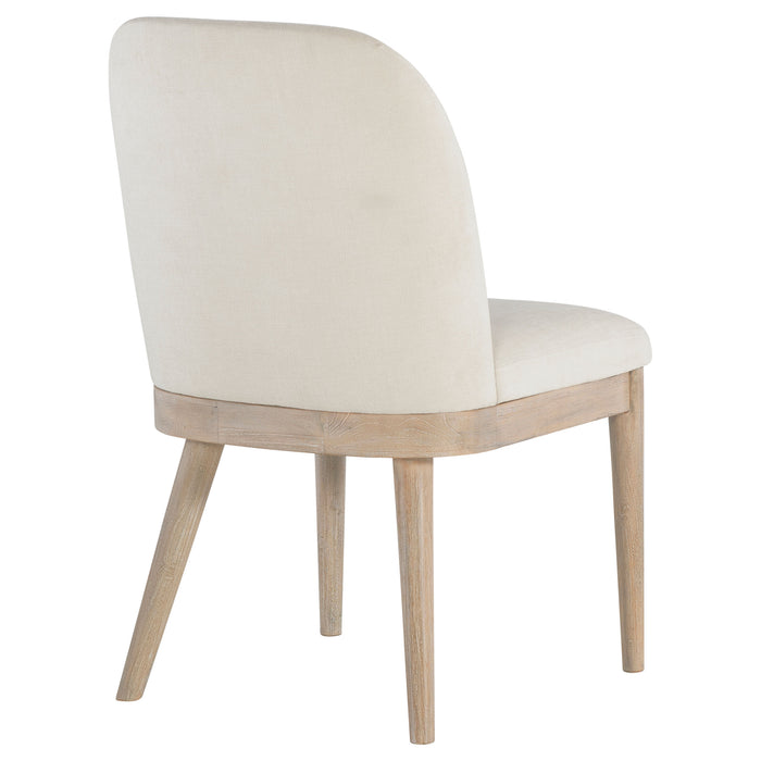 Solano Upholstered Dining Side Chair Beige (Set of 2)