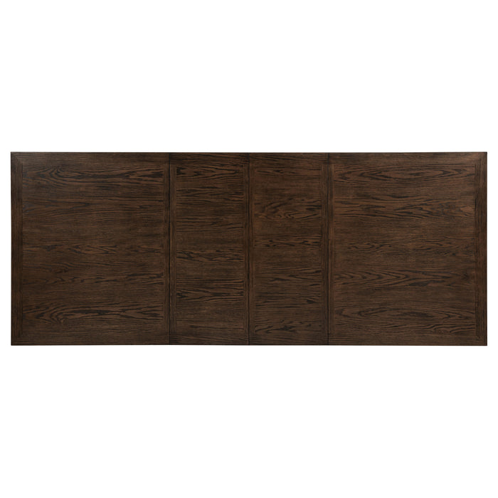 Ridgewell Rectangular Trestle Dining Table Dark Oak
