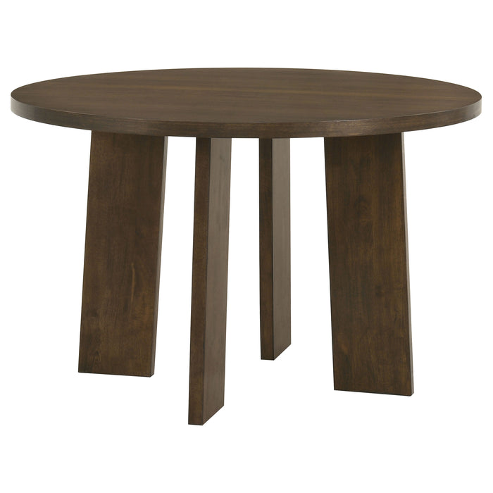 Strouse 5-piece Dining Set Cream and Walnut