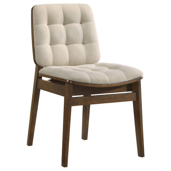 Strouse 5-piece Dining Set Cream and Walnut