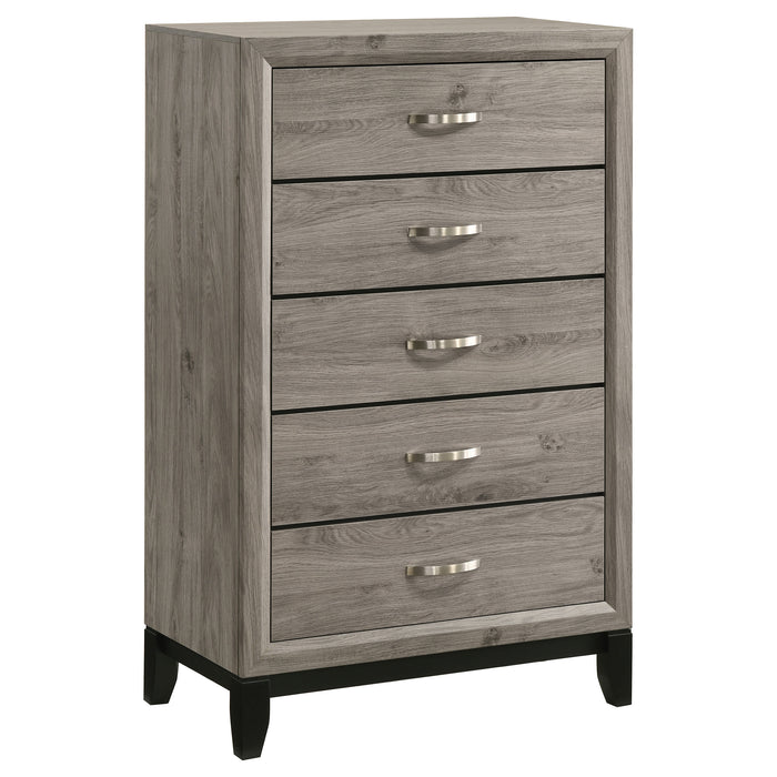 Watson Five-piece Eastern King Bedroom Set Light Taupe