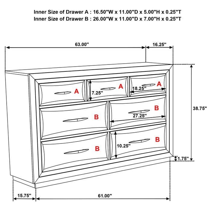 Atlas 4-piece Queen Bedroom Set Dark Oak