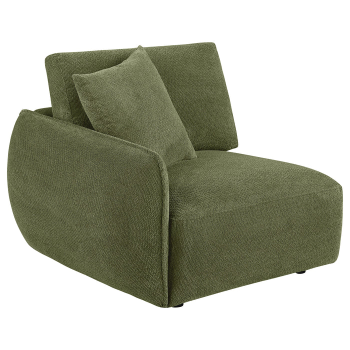 Elysia 5-piece Fabric Upholstered Modular Sectional Sofa Green
