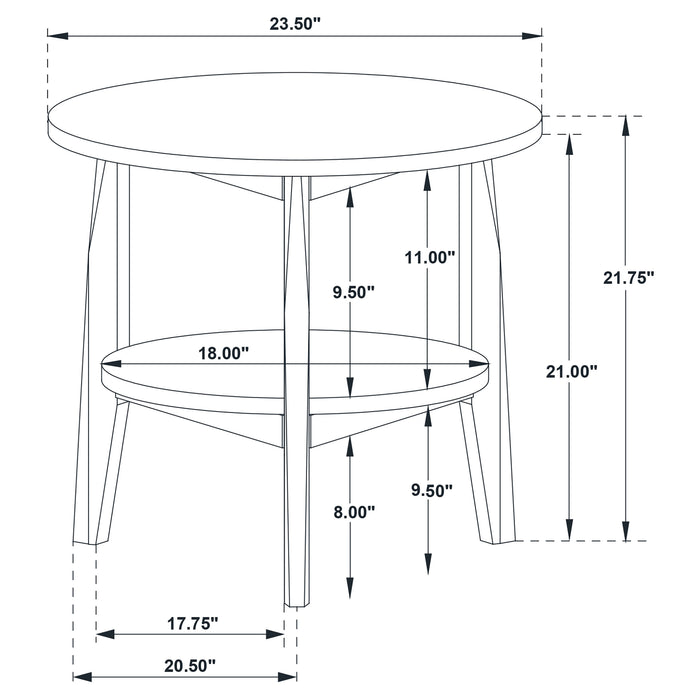 Bradley 3-Piece Round SmartTop™ Coffee Table Set Grey and Natural