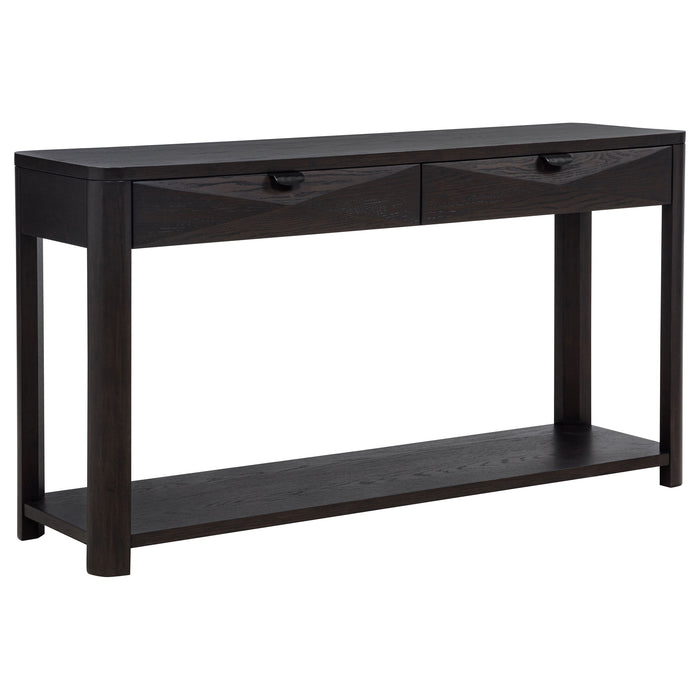 Marcelo Sofa Console Table with 2 Drawers and Shelf Coffee