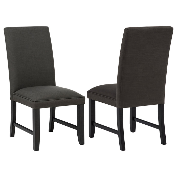 Berning Fabric Upholstered Parson Side Chair Charcoal Grey (Set of 2)
