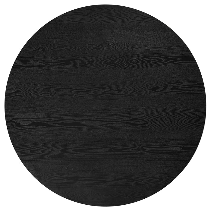 Hamlyn 5-piece Round Wood Dining Set Wheat and Black