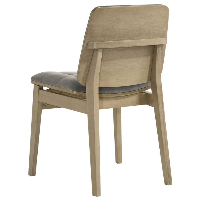 Hamlyn 5-piece Round Wood Dining Set Grey and Natural Oak