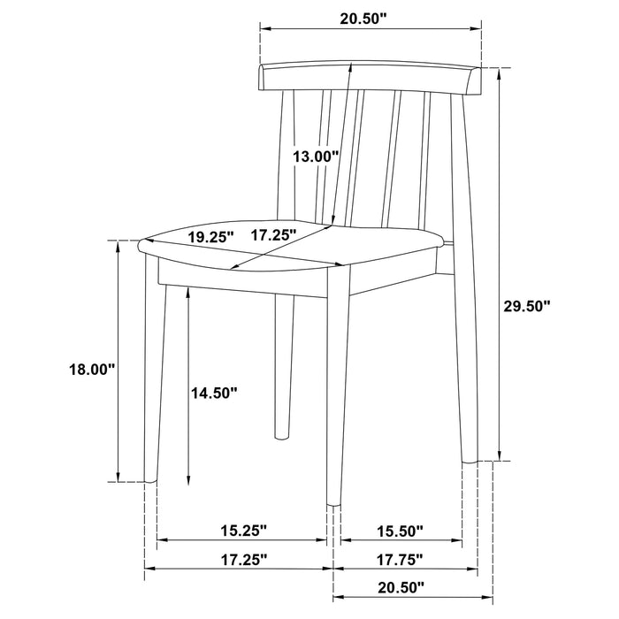 Strouse 5-piece Dining Set Wheat and Black
