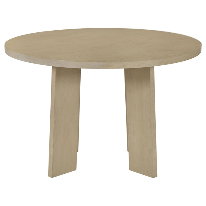 Strouse 5-piece Dining Set Cream and Natural Oak
