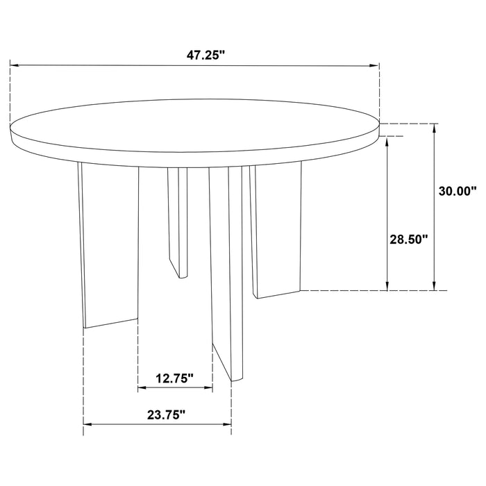 Strouse 5-piece Dining Set Cream and Natural Oak