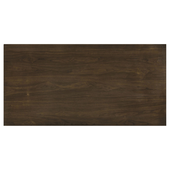 Decker 7-piece 70-inch Rectangular Counter Height Dining Set Black and Walnut