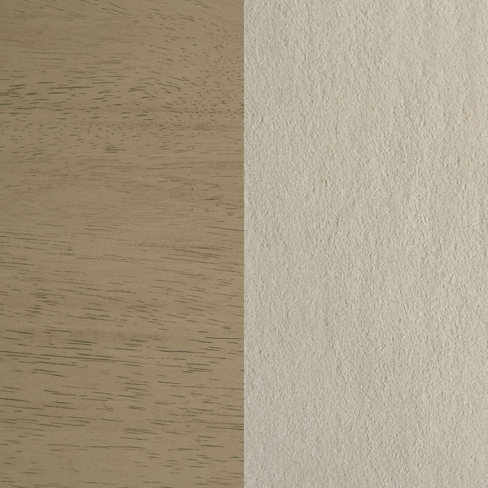 Redbridge Velvet Upholstered Counter Chair Cream and Natural Oak (Set of 2)