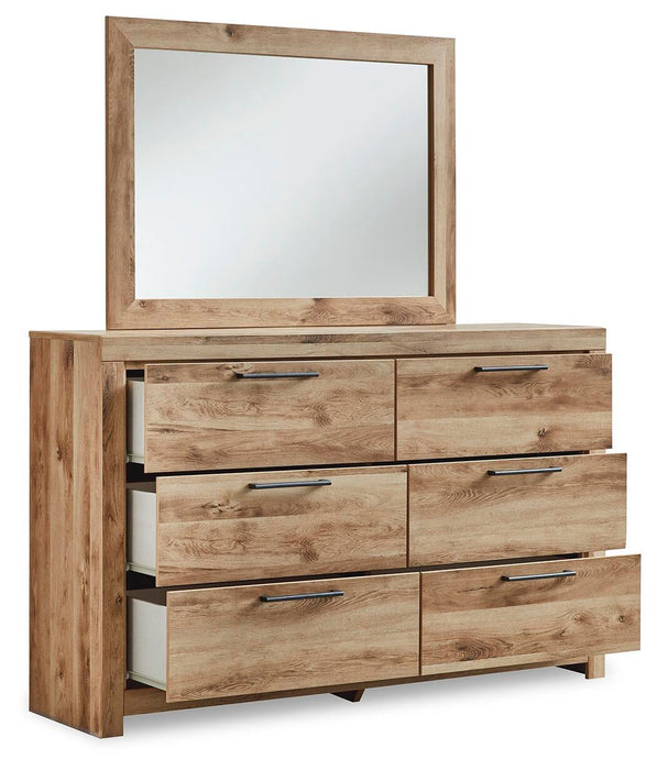Hyanna Full Panel Bed with 2 Side Storage, Dresser, Mirror and Nightstand