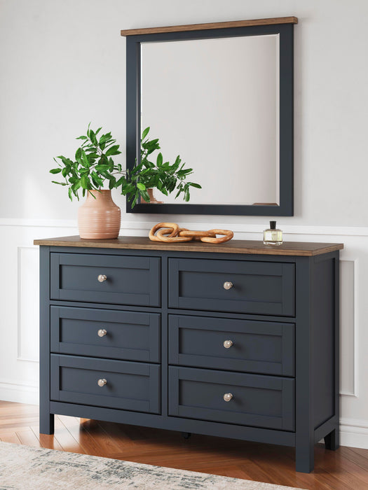 Landocken Full Panel Headboard, Dresser, Mirror and Nightstand