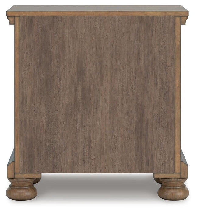 Feddinger King Storage Sleigh Bed with Mirrored Dresser, Chest and Nightstand