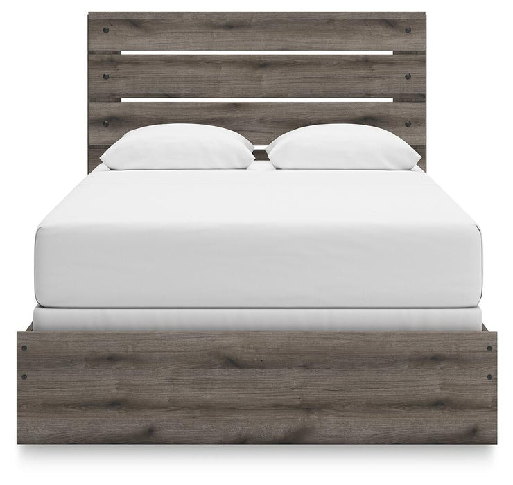 Graystorm Queen Panel Bed, Dresser, Mirror, Chest and Nightstand