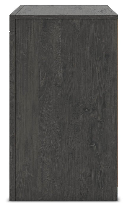 Fraluna King Panel Storage Bed, Dresser, Mirror and Nightstand