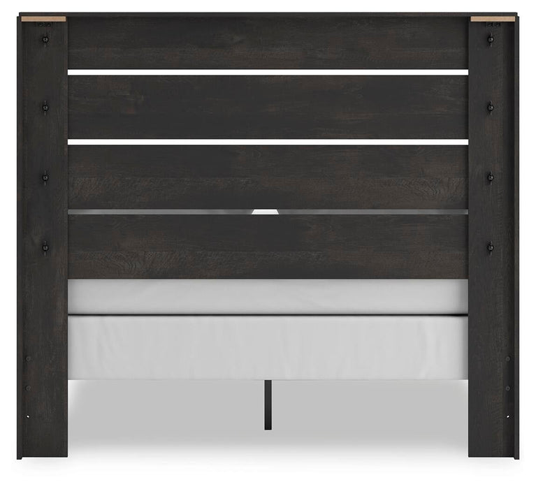 Hollivern Queen Panel Bed, Dresser, Mirror, Chest and Nightstand
