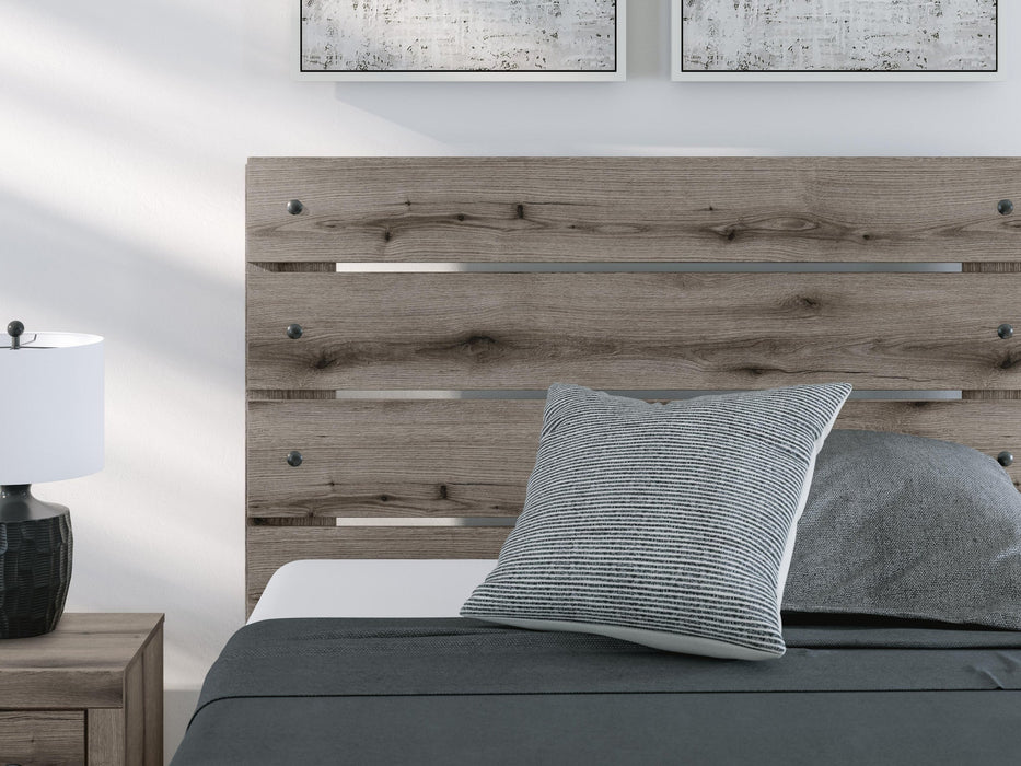 Graystorm Full Panel Storage Bed, Dresser, Mirror and Nightstand