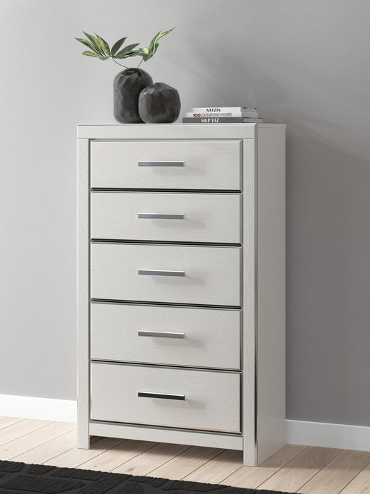 Zuraleus Queen Upholstered Panel Bed, Dresser, Mirror and Nightstand