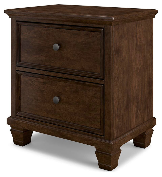 Danabrin California King Panel Storage Bed, Dresser, Mirror and Nightstand