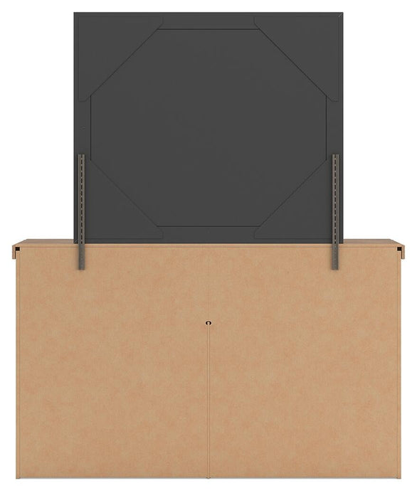 Savonport Twin Panel Storage Bed. Dresser, Mirror and Nightstand