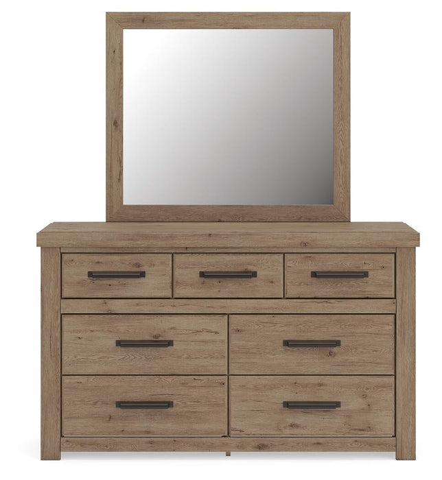 Garistyn Queen Panel Storage Bed, Dresser, Mirror, Chest and Nightstand