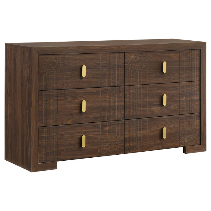 Etienne 5-piece Full Bedroom Set Walnut