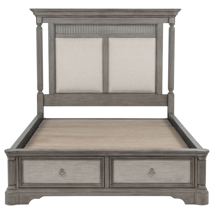 Cresswell 4-piece California King Storage Bedroom Set Taupe