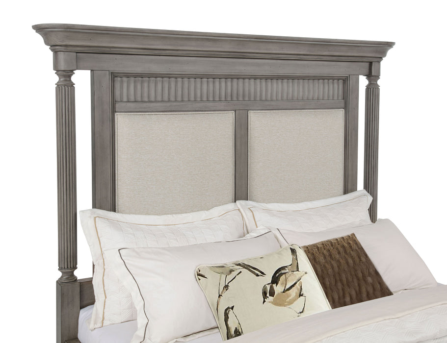 Cresswell Queen Upholstered Storage Platform Bed Weathered Taupe