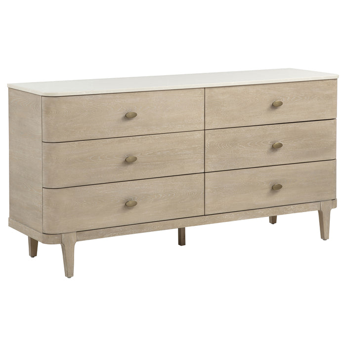 Lucaire 4-piece Eastern King Bedroom Set Sandstone