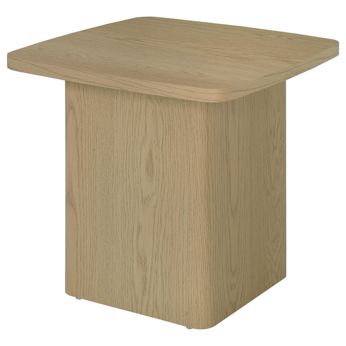 Fraser 2-Piece Greige Pedestal Coffee and End Table Set