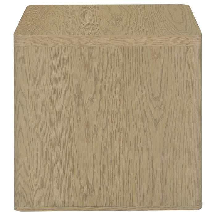 Alsina Square End Table with Open Shelf Greige