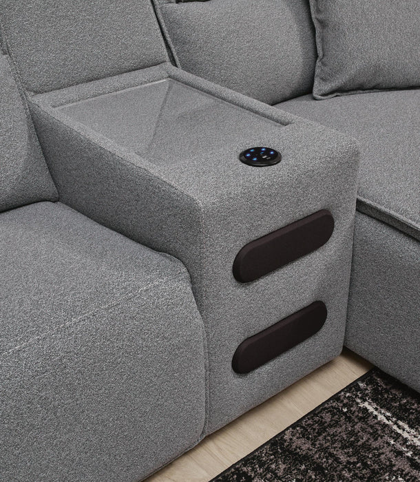 Modmax II 6-Piece Reclining Sectional with Chaise and Audio Console
