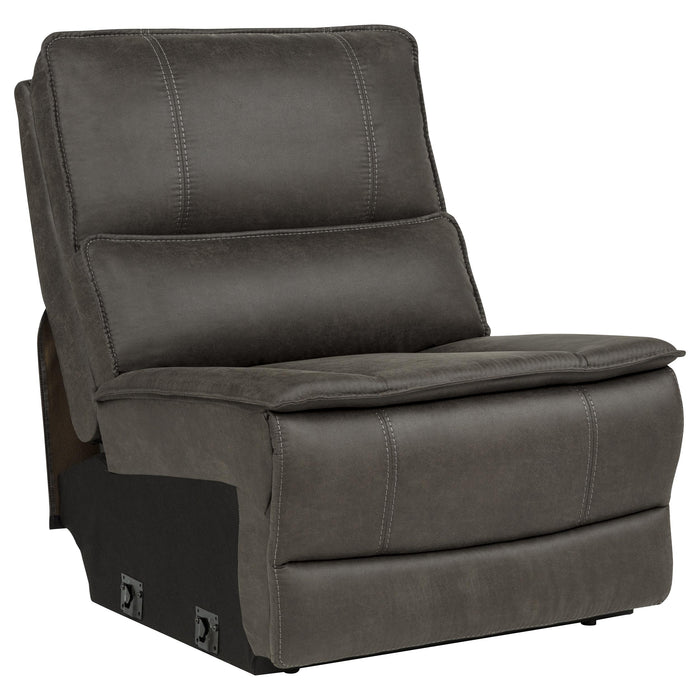Marcell 6-Piece L-Shaped Power Reclining Sectional with Console Grey